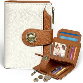 Highland Cow Small Wallet Women RFID Blocking Bifold, Cute Credit Card Holder, Zipper Coin Pocket, PU Leather, Compact, Travel, 4 ID Window, 14 Card Slots, Western, Cash Purse, Ladies Woman in Kuwait