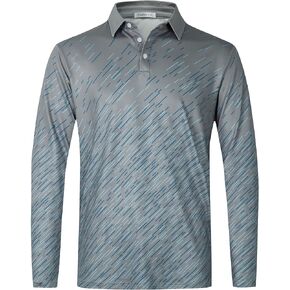 قمصان بولو طويلة الأكمام Zeetoo للرجال غولف بولو القمصان ذات الأداء الرياضي قمصان الجولف غير الرسمية in Kuwait