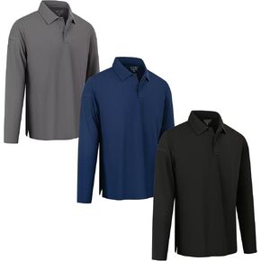 Long Sleeve Polo Shirts for Men's Performance Dry Fit Golf Tactical Long Sleeve Shirt for Men with Collar in Saudi Arabia