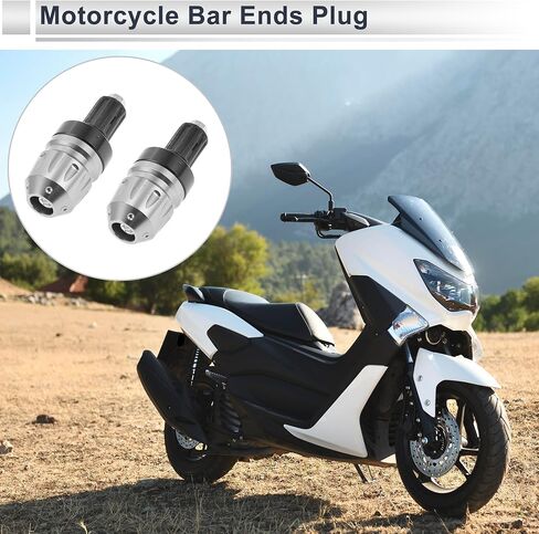 2pcs Bar Motorcycle Bar تنتهي قابس Universal Handbar Bar Caps سبيكة الألومنيوم لمدة 7/8 "22 مم نغمة فضية المقود in Saudi Arabia