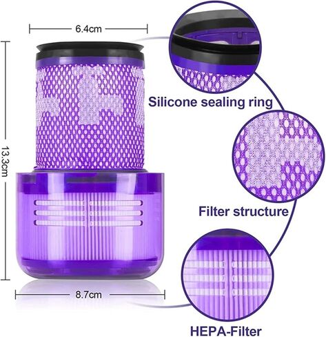 3 PACK Filter Replacement for V12 Detect Slim Cordless Vacuum and V12 Slim Vacuums in Saudi Arabia