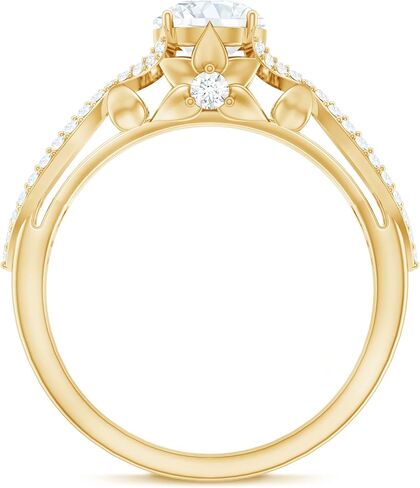 Certified 6 mm Lab Grown Diamond Crossover Engagement Ring, Ef-Vs Quality, Diamond Designer Ring - Gift For Women in Saudi Arabia