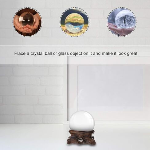 DOITOOL Wooden Stand for Crystal Sphere Quartz Ball Holder Wood Display Stand Base Orb Egg Base Decorative in Saudi Arabia