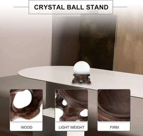 DOITOOL Wooden Stand for Crystal Sphere Quartz Ball Holder Wood Display Stand Base Orb Egg Base Decorative in Saudi Arabia