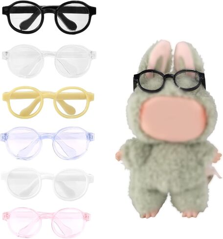 6pcs Mini Doll Glasses, Tiny Plastic Doll Decorative Eyeglasses Accessories Perfect for Collectors Display & Photography (Multiple Colors) in Saudi Arabia