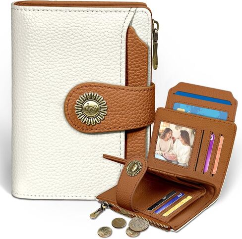 Highland Cow Small Wallet Women RFID Blocking Bifold, Cute Credit Card Holder, Zipper Coin Pocket, PU Leather, Compact, Travel, 4 ID Window, 14 Card Slots, Western, Cash Purse, Ladies Woman in Kuwait