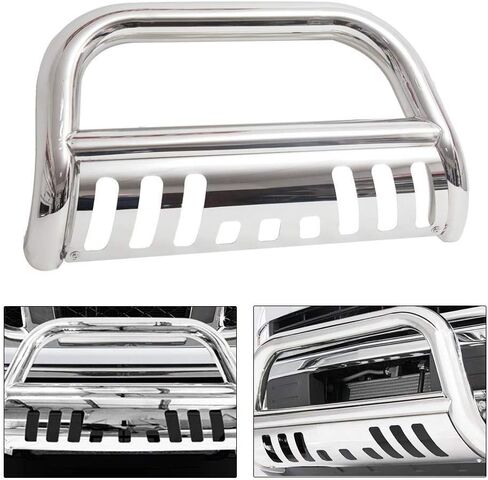 MOTORHOT Bull Bar Compatible with 2004-2008 Ford F150 Models & 2007-2014 Lincoln Navigator,Silver Brush Push Grille Guard Front Bumper in Kuwait