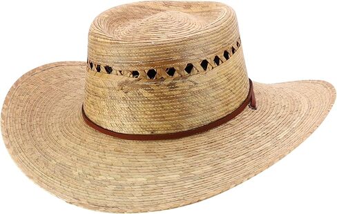 Trendy Apparel Shop Palm Braid Large Brim Gambler Sun Hat in Saudi Arabia