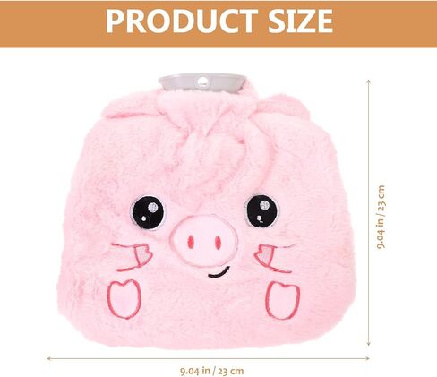 Hot Water Bottle with Cover Hot Water Bag Plush Hand Warmer Winter Hand Warmer Reusable Hot Water Bag Fluffy Cover Hot Water Bottle for Neck and Shoulder Feet in Saudi Arabia