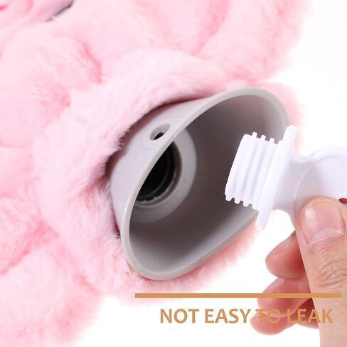 Hot Water Bottle with Cover Hot Water Bag Plush Hand Warmer Winter Hand Warmer Reusable Hot Water Bag Fluffy Cover Hot Water Bottle for Neck and Shoulder Feet in Saudi Arabia