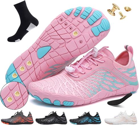 أحذية مترضة للنساء مع أحذية النحاس ، حافي القدمين نساء مؤرضة الأحذية مؤسسة رجال الأحذية ، وصندوق أخمص القدمين على نطاق واسع مريح للمشي في الهواء الطلق أنشطة في الهواء الطلق in Kuwait