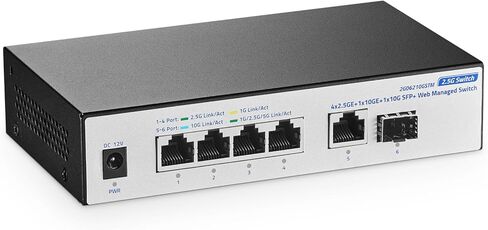 YuLinca 10 Port Gigabit Ethernet Switch, 8 x 100/1000Mbps Ports, 2 Gigabit Uplink, Support Vlan, Metal Fanless Unmanaged Plug and Play in Saudi Arabia