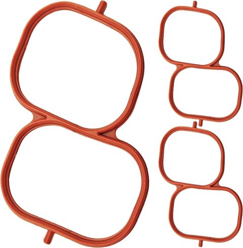 Intake Manifold Gasket,Fuel Injection Plenum Gasket Compatible with Lexus ES350 RX350 RX450h for Toyota Avalon,for Camry,for RAV4,for Sienna,for Venza,for Highlander 2005-2018 (Red, 3pcs) in Saudi Arabia