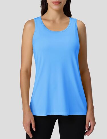 MAGCOMSEN Women's Athletic Racerback Tank Tops Quick Dry Racer Back Workout Tanks Moisture Wicking Upf50 Exercise 3 Pack in Saudi Arabia