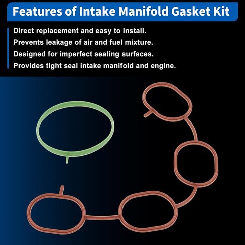 No.MS97359 Engine Intake Manifold Gasket Set Fit for Nissan Versa 2009-2020 for Nissan Micra 2015-2019 Replaces No.13259000/14035-1KT0A/140351HK0A/140351KT0A/71-12651-00/MS20466 in Saudi Arabia
