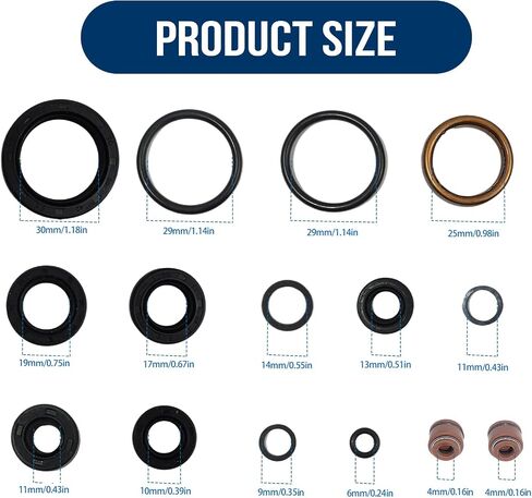 2 Pack 125cc 54mm Bore Cylinder Gasket Kit, Chinese Engine Head Stator Clutch Intake Gasket Compatible with 110cc 125cc Engine ATV Dirt Bike Go Kart Quad 4 Wheeler Dune Buggy (1P54FMH 1P54FMI) in Saudi Arabia