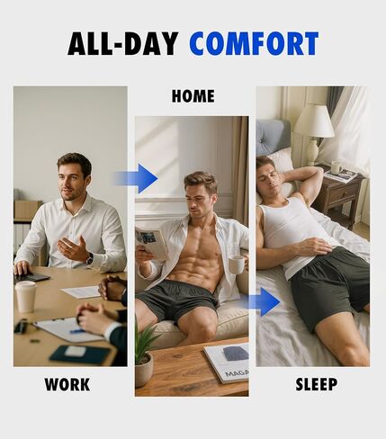 Separatec Silky Soft Modal Boxers for Men, 38mm Widen Waistband, Breathable Loose Men's Underwear for Sleep (3-Pack) in Saudi Arabia