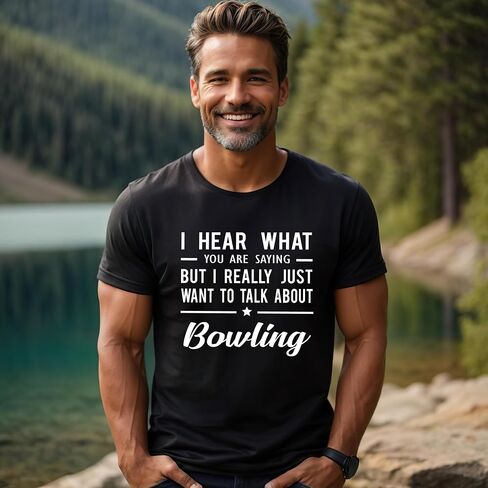 Bowling T-Shirt - I Just Want to Talk About Bowling - Bowling Sports Player Gifts - Bowling Lover T-Shirt in Saudi Arabia
