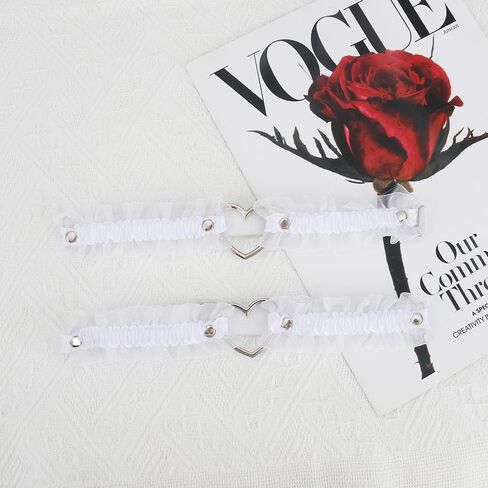 Mysticharm Garter Belt for Women Girls Lace Heart Legals 2 PCS in Kuwait