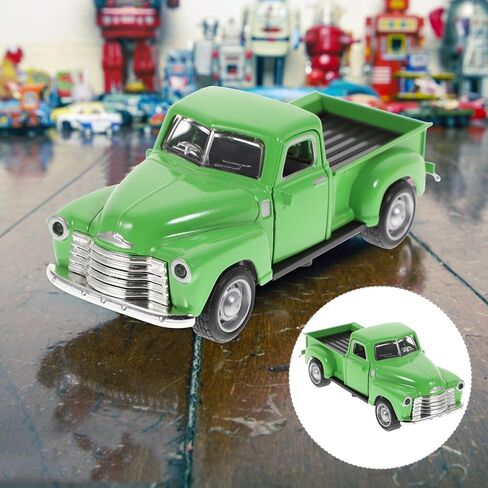 Toyvian Metal Classic Cars Model Die Cast Pickup Truck Fumbure Sloy Vintage Toyble Toy Mini Photo Photo Photo Photo for Home Desk Cabinet Bookshelf (Green) in Saudi Arabia