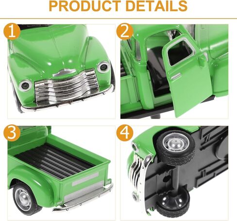 Toyvian Metal Classic Cars Model Die Cast Pickup Truck Fumbure Sloy Vintage Toyble Toy Mini Photo Photo Photo Photo for Home Desk Cabinet Bookshelf (Green) in Saudi Arabia
