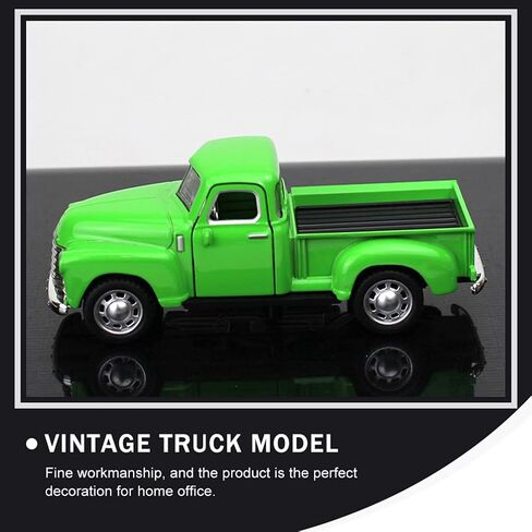 Toyvian Metal Classic Cars Model Die Cast Pickup Truck Fumbure Sloy Vintage Toyble Toy Mini Photo Photo Photo Photo for Home Desk Cabinet Bookshelf (Green) in Saudi Arabia