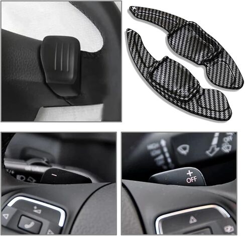 Fit for VW Fit for Golf 6 GTI MK6 GTI R Fit for Jetta MK5 CC Polo Car Steering Wheel Paddle Extension(Black) in Saudi Arabia