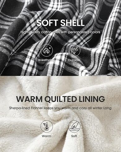 WULFUL Men's Flannel Shirts Jacket Casual Button Down Plaid Outerwear Coat Long Sleeve Fleece Shacket lightweight in Saudi Arabia