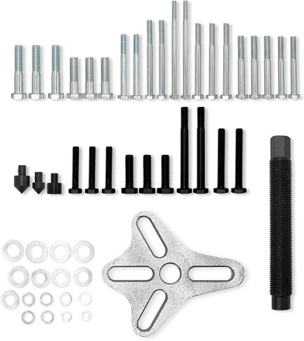 Harmonic Balancer Puller 46pcs Steering Wheel Puller Flywheel Remover Crankshaft Pulley Removal Steering Wheel Pulling Set in Saudi Arabia