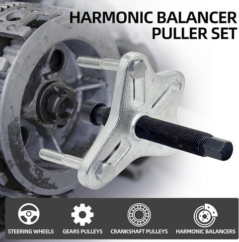 Harmonic Balancer Puller 46pcs Steering Wheel Puller Flywheel Remover Crankshaft Pulley Removal Steering Wheel Pulling Set in Saudi Arabia