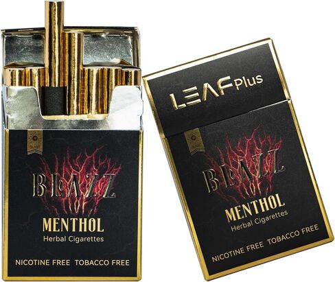 Blazz Herbal Cigarettes by LeafPlus - Tobacco Free, Nicotine Free, THC Free - 2 Packs 40 Smokes in Saudi Arabia
