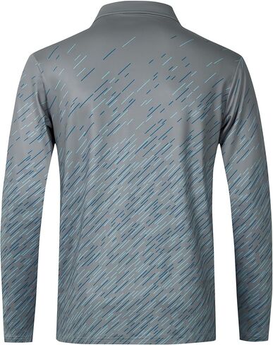 قمصان بولو طويلة الأكمام Zeetoo للرجال غولف بولو القمصان ذات الأداء الرياضي قمصان الجولف غير الرسمية in Kuwait