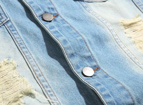 سترة رانم سي مين للرجال - سترة الدنيم غير الرسمية ذات الأكياس النحيفة ، وهي مثالية لركوب الأساليب والأنماط القديمة in Kuwait