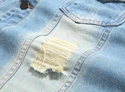 سترة رانم سي مين للرجال - سترة الدنيم غير الرسمية ذات الأكياس النحيفة ، وهي مثالية لركوب الأساليب والأنماط القديمة in Kuwait