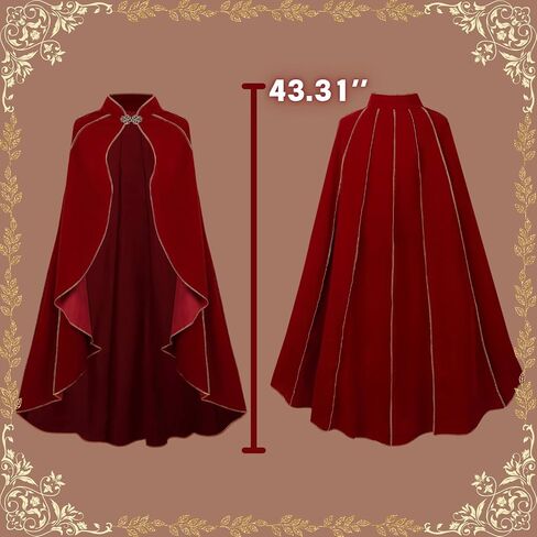 LMYOVE Women Hooded Cape Medieval Renaissance Cloak Costume Accessory for Halloween in Saudi Arabia
