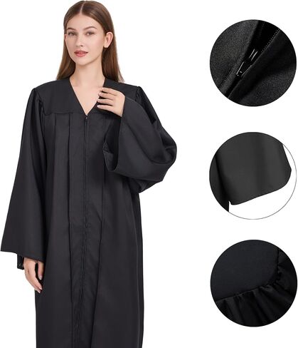 3Pcss Unisex Matte choir robe for church graduation gwon judge robe Pulpit Robe and Pastor in Saudi Arabia