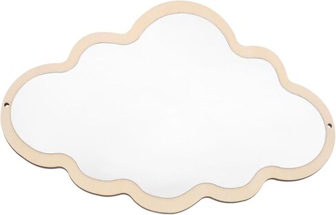 Nordic Safety Mirror Wooden Cloud Tabletop Decoration for Nursery Detachable Base Non Slip Design for Rooms and Play Areas in Saudi Arabia