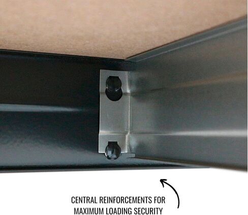 2400-Lb. Capacity, 71in.H x 60in.W x 18in.D Rivet Shelving Unit, Or Assemble as 2 Benches, Ea. 35 1/2in.H x 120in.L x 18in.D, Matte Dark Gray, Model# Garage 60/18 600 Lbs. in Saudi Arabia