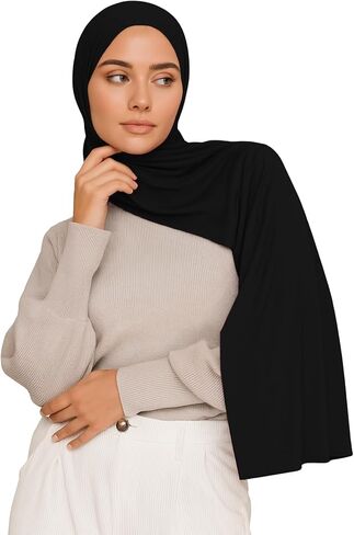 وشاح حجاب جيرسي فاخر من VOILE CHIC للنساء - وشاح رأس إسلامي ملفوف in Kuwait
