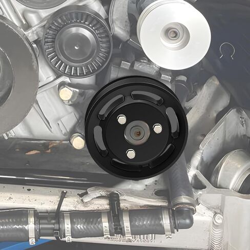 Bevinsee Power Steering Pump Pulley Belt Protection Heavy Duty Compatible with E90 E91 E92 E93 E82 E88 135i 335i 335xi N54 3.0L, Replacement for 32427553955, Aluminium, Anodised in Saudi Arabia