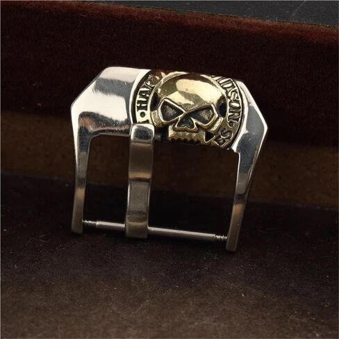 20mm 22mm 24mm Skull Head Retr Vintage Personality Bronze Buckle For PAM Big Watch Rubber Leather Strap Watchband Bracelet(20mm) in Saudi Arabia