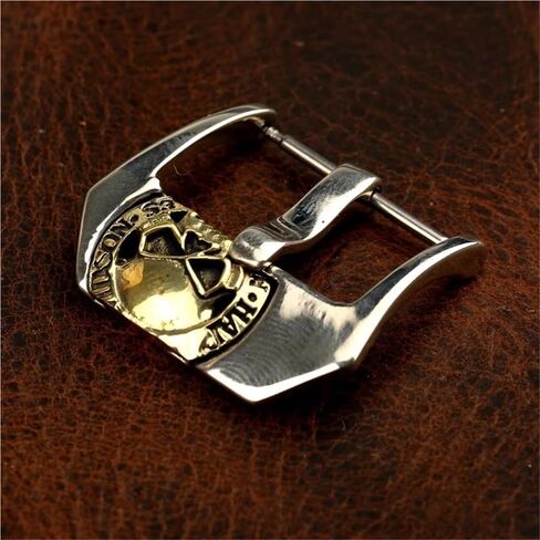 20mm 22mm 24mm Skull Head Retr Vintage Personality Bronze Buckle For PAM Big Watch Rubber Leather Strap Watchband Bracelet(20mm) in Saudi Arabia