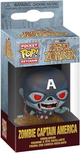 Funko Pop! Keychain: Marvel Zombies - Zombie Captain America - Novelty Keyring - Collectable Mini Figure - Stocking Filler - Gift Idea - Official Merchandise - Comic Books Fans - Backpack Decor in Saudi Arabia