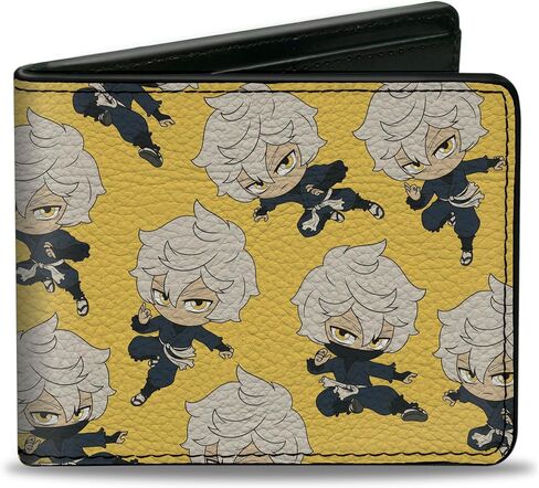Buckle-Down Crunchyroll Wallet, Bifold, Hells Paradise Chibi Gabimaru Poses Scattered Yellow, Vegan Leather in Saudi Arabia
