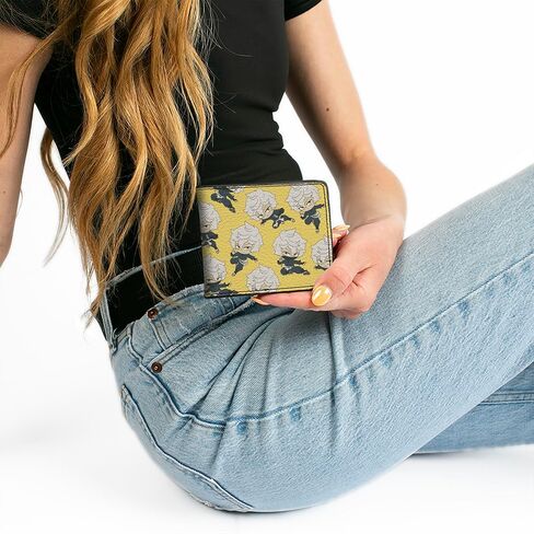 Buckle-Down Crunchyroll Wallet, Bifold, Hells Paradise Chibi Gabimaru Poses Scattered Yellow, Vegan Leather in Saudi Arabia