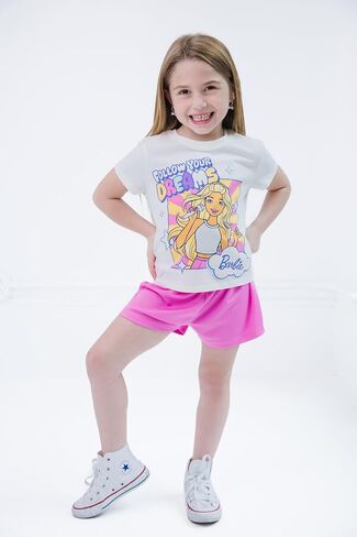 مجموعة Third و Shorts Thirt Barbie Girls Therft Toddler لأحجام الأطفال الكبيرة (4T-14-16) in Saudi Arabia
