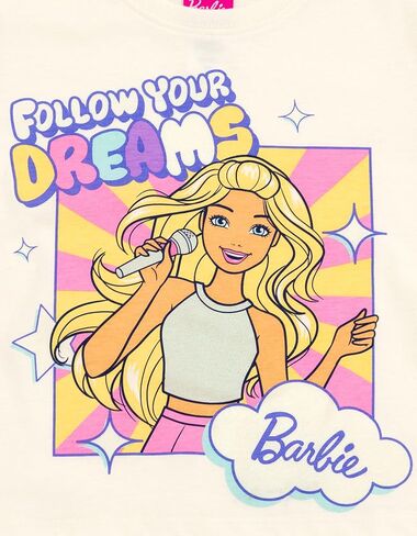مجموعة Third و Shorts Thirt Barbie Girls Therft Toddler لأحجام الأطفال الكبيرة (4T-14-16) in Saudi Arabia