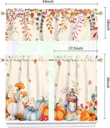 Miffrank Easter Kitchen Curtains and Valance Set of 3, Cute Spring Easter Bunny Kitchen Window Tier Curtains Farmhouse Window Valances Rod Pocket Panels for Holiday Home Decor in Saudi Arabia