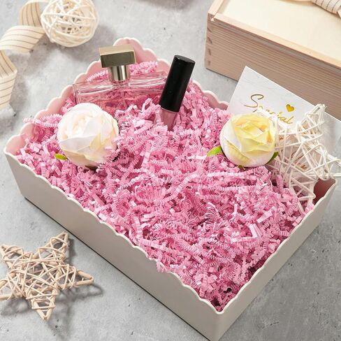 Mefleet 2 LB Crinkle Cut Paper Shred Filler White Crinkle Paper Shredded Paper for Gift Box - Gift Basket Filler - Gift Box Stuffing for Christmas, Halloween Packaging Wrapping in Saudi Arabia