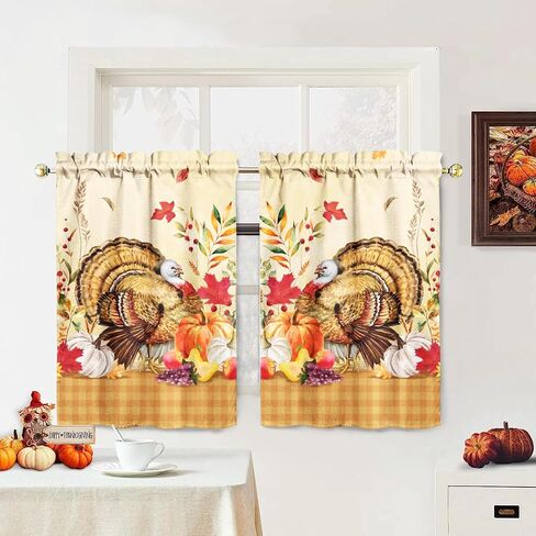 Miffrank Easter Kitchen Curtains and Valance Set of 3, Cute Spring Easter Bunny Kitchen Window Tier Curtains Farmhouse Window Valances Rod Pocket Panels for Holiday Home Decor in Saudi Arabia